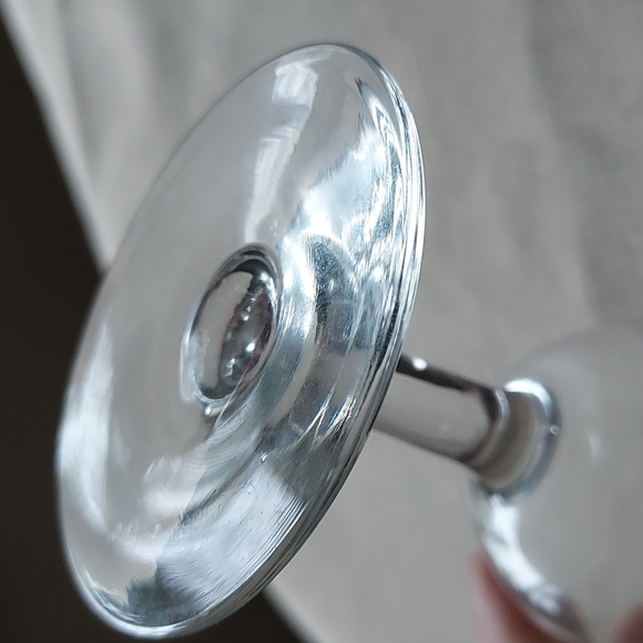 Crystal wine glasses etched scroll art deco art nouveau mcm retro - Picture 8 of 14